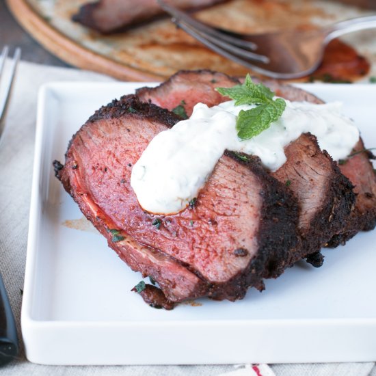 Ancho Chili Rubbed Leg of Lamb