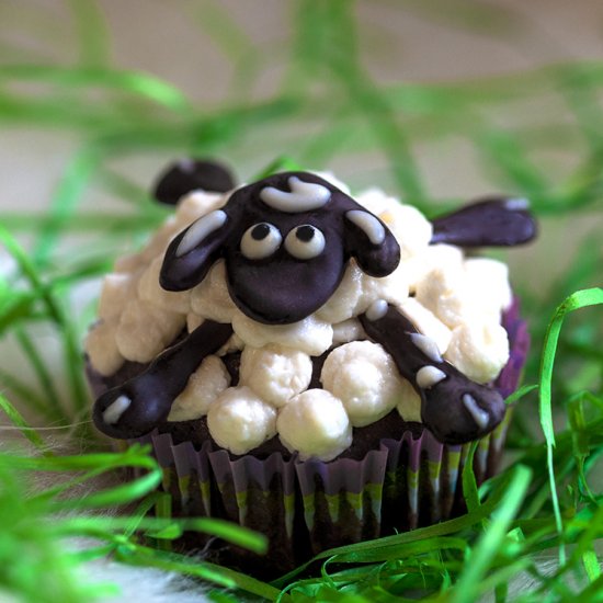 Easter Sheep Cupcakes