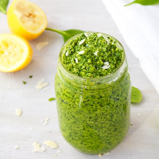 Fresh Lemon Basil Pesto