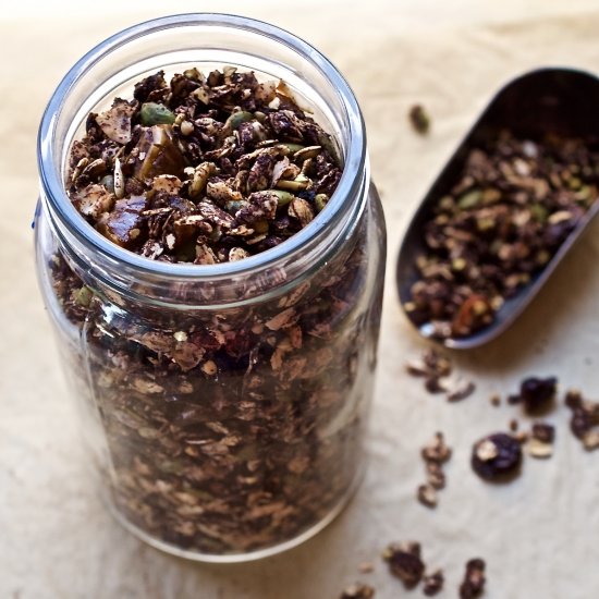 Cocoa Buckwheat Granola