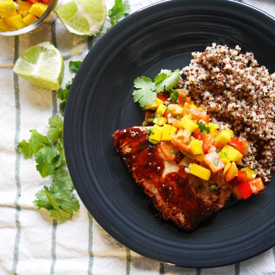 Ahi Tuna with Fresh Mango Salsa