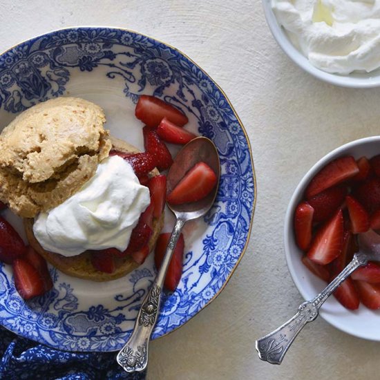 Paleo Strawberry Shortcake for One