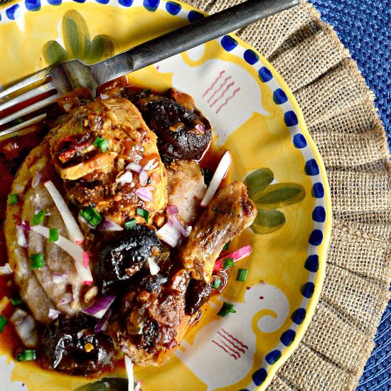 Chicken with Chilies and Prunes