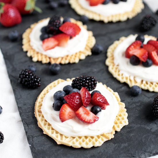 Creamy Fruit Pizzelles