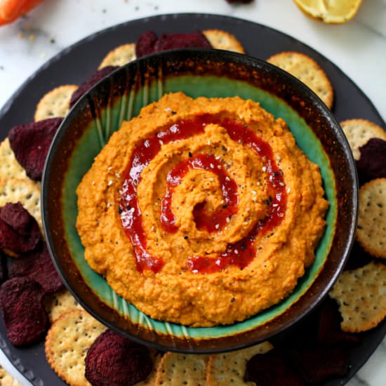 Zesty Carrot Ginger Hummus