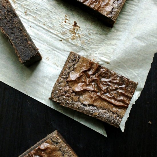 Dark Chocolate Buckwheat Brownies