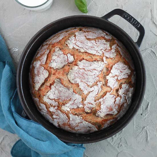 No-Knead Sourdough Bread