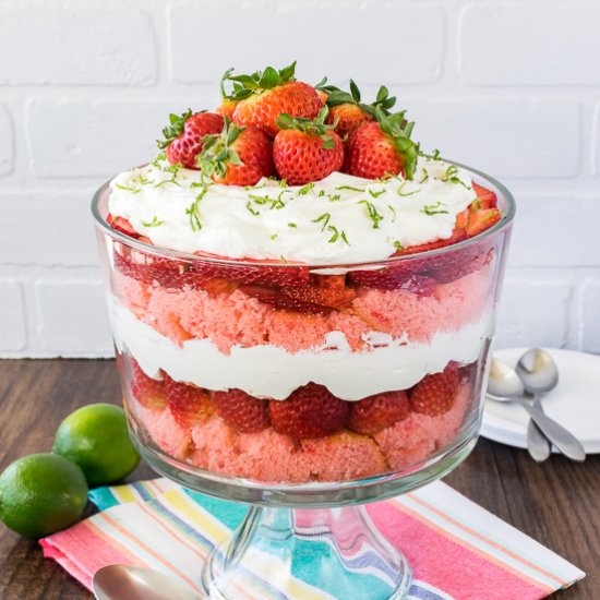 Strawberry Key Lime Cake Trifle