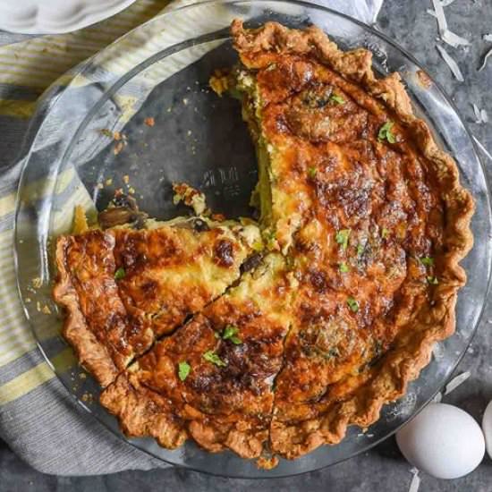 Mushroom, Leek, and Gruyere Quiche