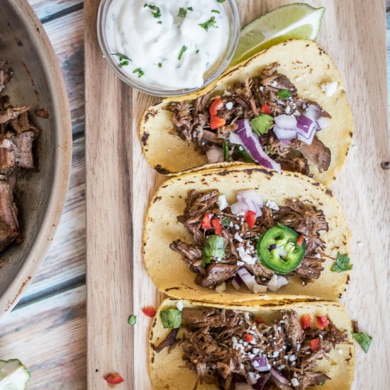 Slow Cooker Barbacoa Tacos