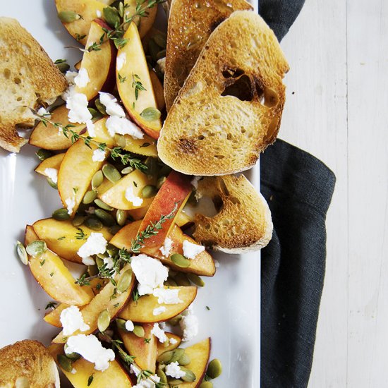 Peach Salad with Crostini