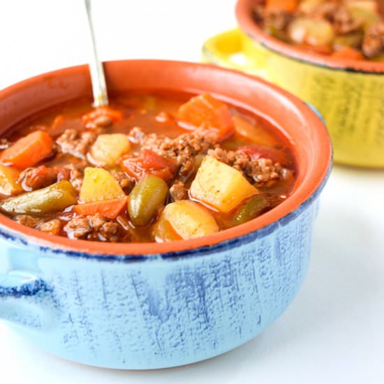 Instant Pot Hamburger Soup