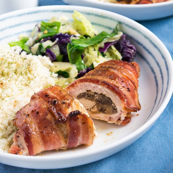 Bacon Wrapped Stuffed Chicken