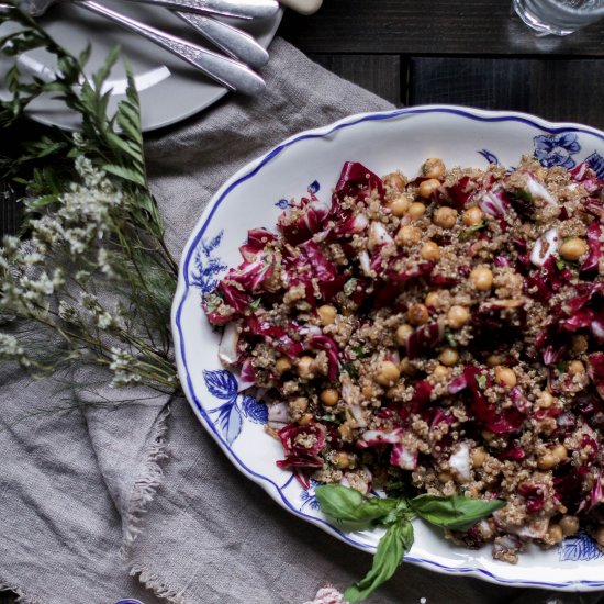 Herbed Balsamic Quinoa & Chickpea Salad