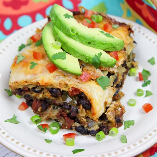 CrockPot Vegetarian Enchilada Stack