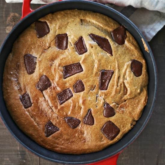 Salted Caramel Skillet Cookie