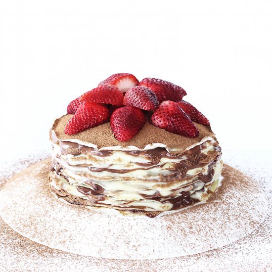 Nutella Custard Crepe Cake