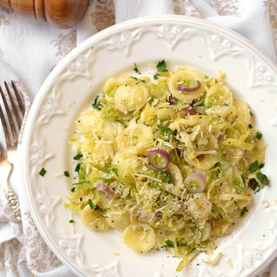 Brussels & Spring Onion Pasta