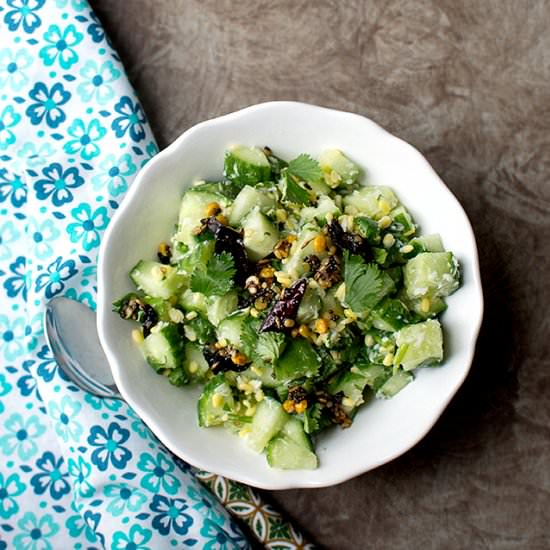 South Indian style Cucumber Salad