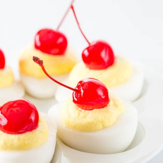 Pina Colada Deviled Eggs