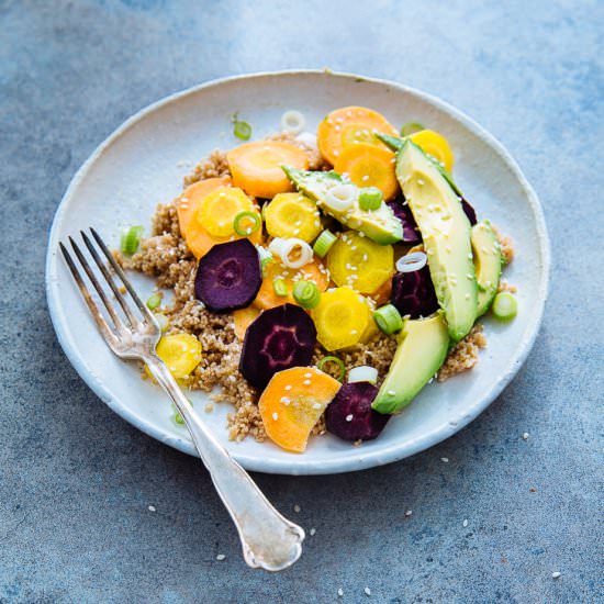 Carrot & Avocado Salad + Tahini