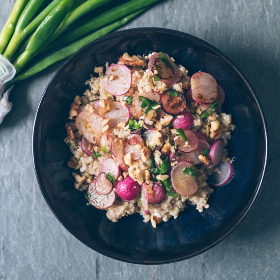 Sauteed Radishes with Quinoa