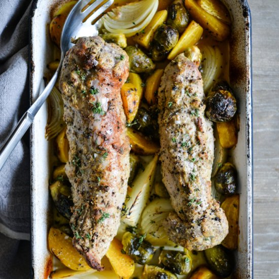 Mustard Pork Tenderloin Bake