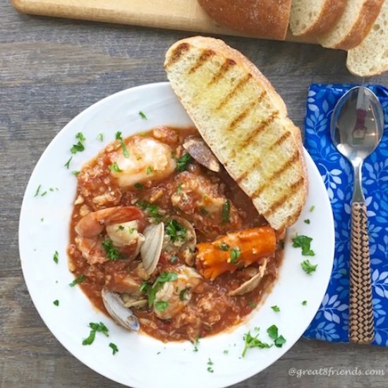 Cioppino, A Hearty Seafood Stew