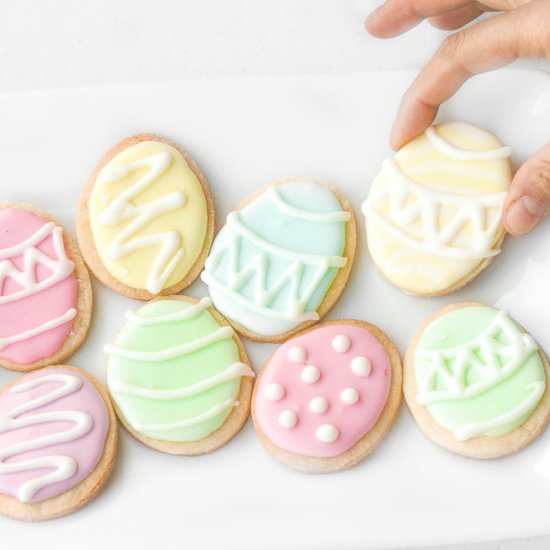 Easter Egg Sugar Cookies