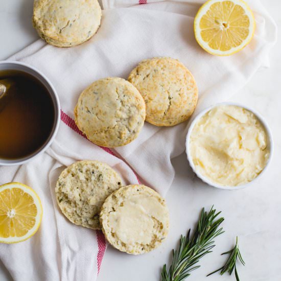 Lemon-Herb Biscuits + Honey Butter