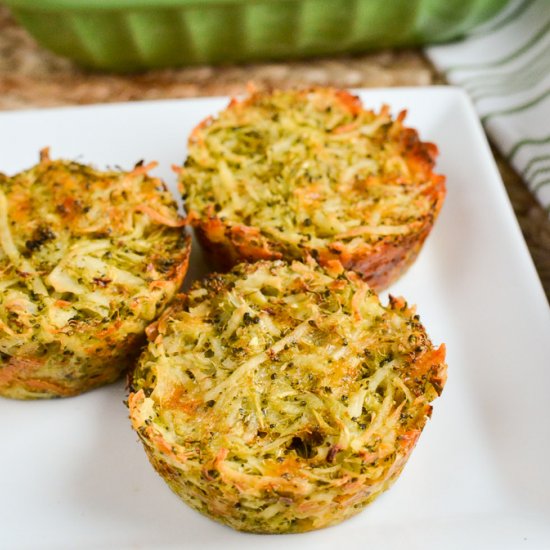 Broccoli Cheddar Hash Brown Muffins