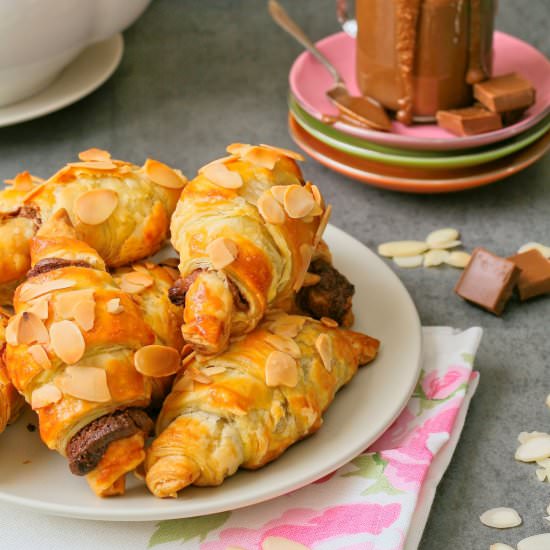 Mini Chocolate & Almond Croissants