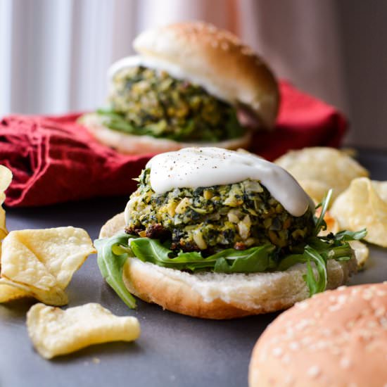 Spinach Artichoke Dip Burger