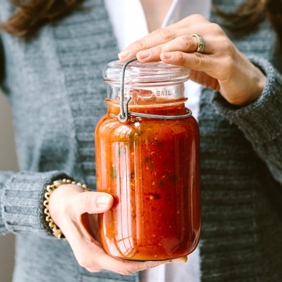 Homemade Tomato-Basil Sauce