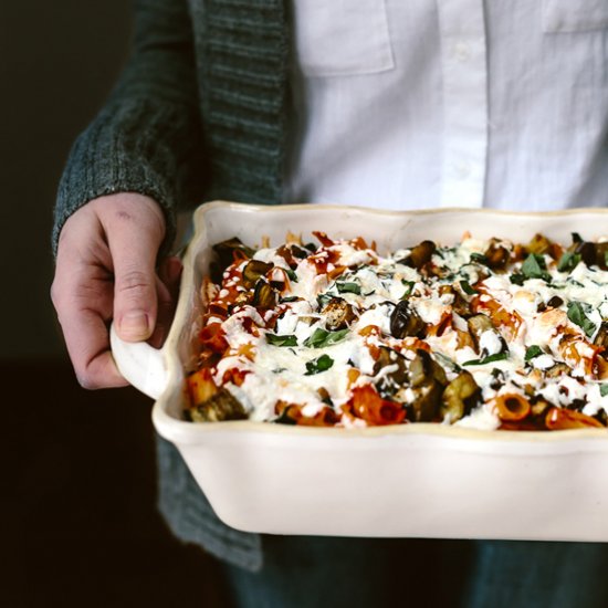 Baked Ziti with Roasted Eggplant