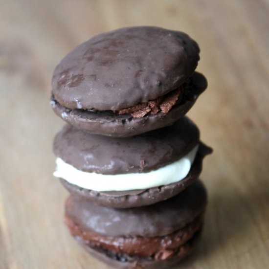 Mint Chocolate Sandwich Cookies