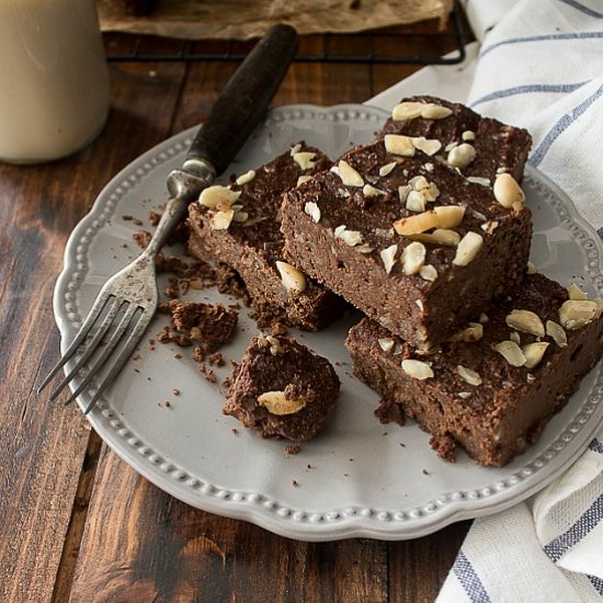 Vegan Tofu Almond Brownies