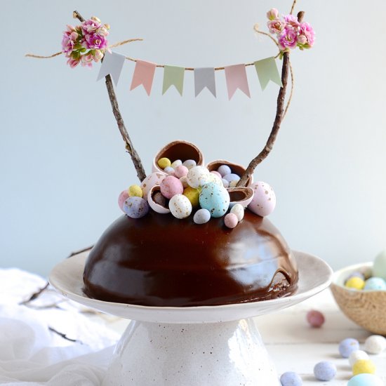 Chocolate Easter Egg Surprise Cake