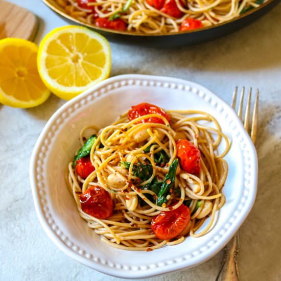 Tuscan Pasta with Roasted Tomatoes