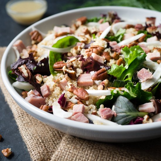 Leftover Ham and Quinoa Salad