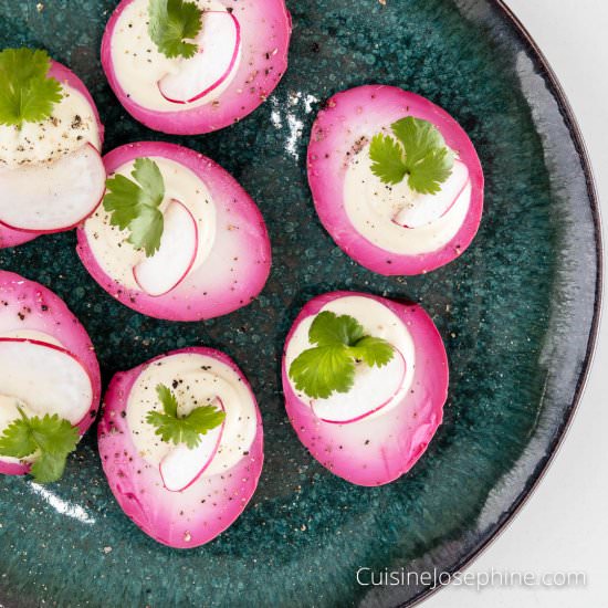 Beet-Pickled Deviled Eggs