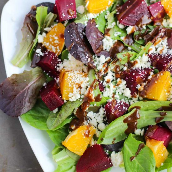 Orange Beet Feta Spring Salad