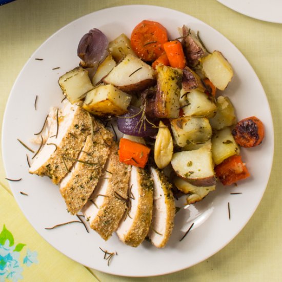 Roasted Rosemary Chicken and Vegetable