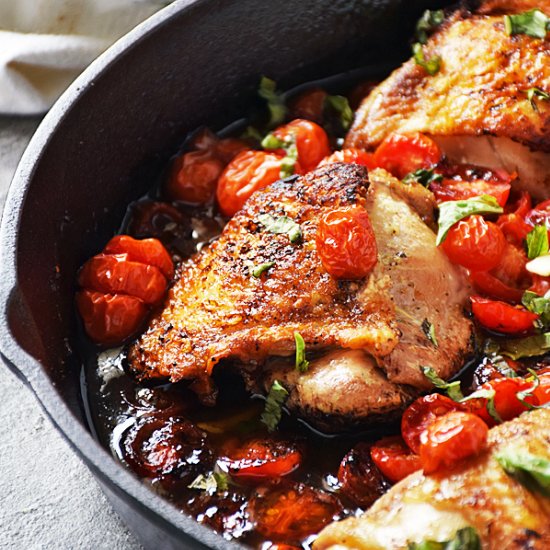 Easy Balsamic Chicken with Tomatoes