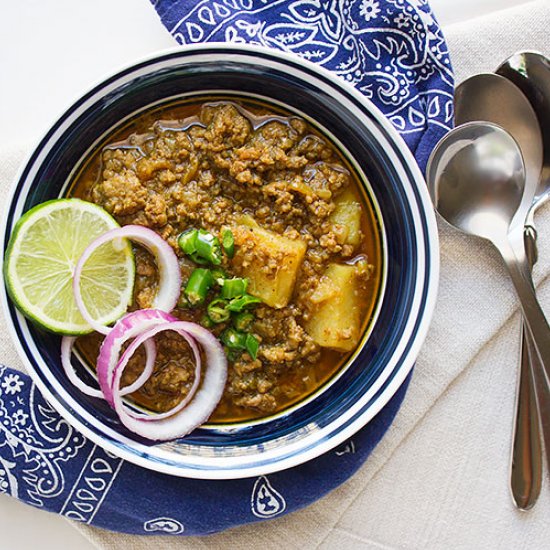 Aloo Keema Dhaba Style