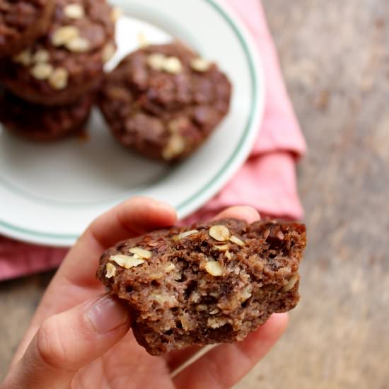 One Bowl Teff Banana Muffins