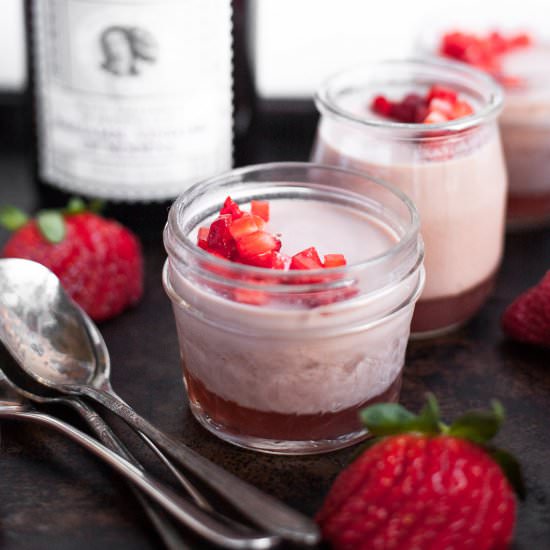 Strawberry Balsamic Panna Cotta