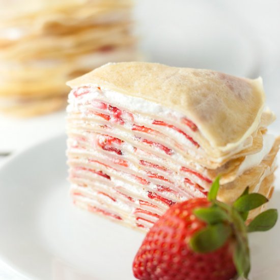 Strawberry Crepe Cake