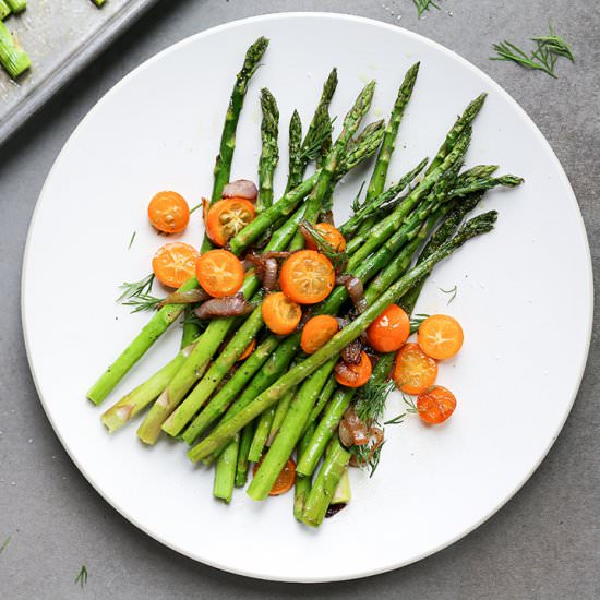 Asparagus w/ Shallots and Kumquats