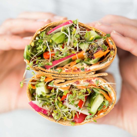 Veggie Wraps with Sun-dried Tomato